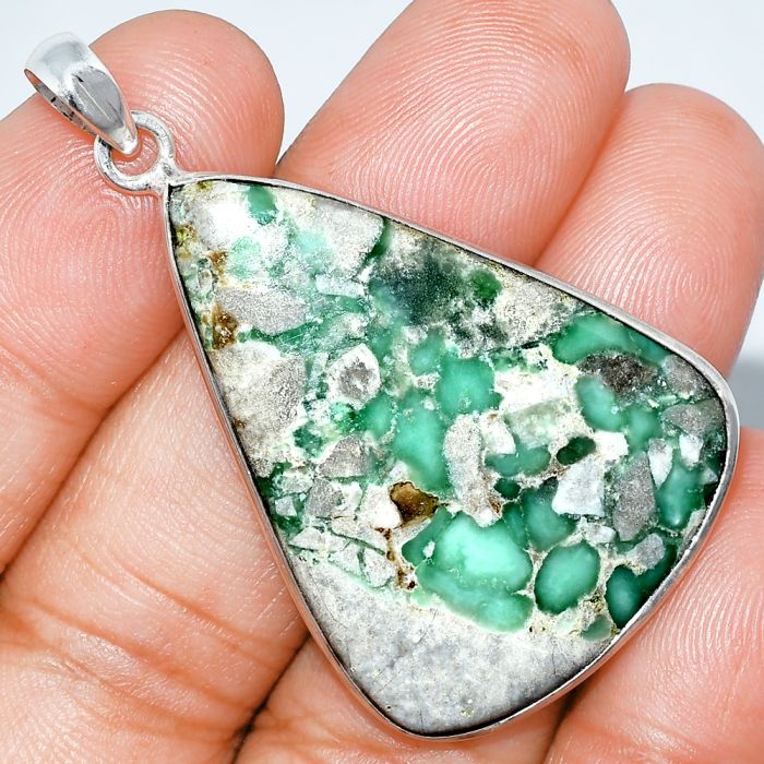 Utah Variscite Pendant SDP153541 P-1001, 28x38 mm