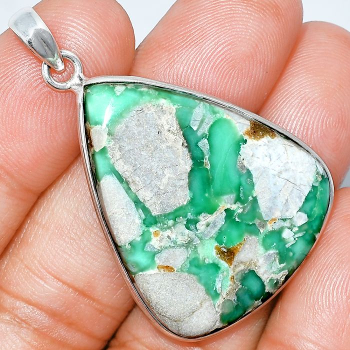 Utah Variscite Pendant SDP153543 P-1001, 27x34 mm