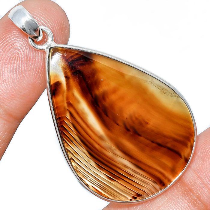 Montana Agate Pendant SDP153552 P-1001, 26x37 mm