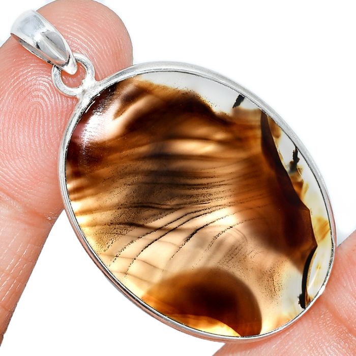 Montana Agate Pendant SDP153559 P-1001, 25x35 mm