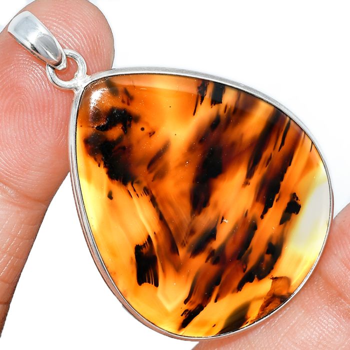 Montana Agate Pendant SDP153566 P-1001, 30x37 mm