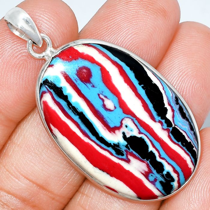 Fordite Detroit Agate Pendant SDP153567 P-1001, 23x35 mm