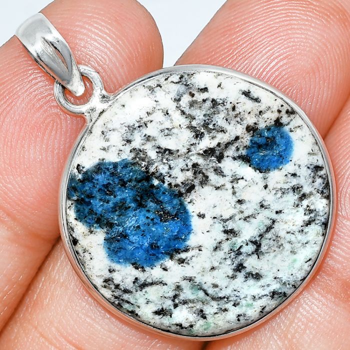 K2 Blue - Azurite In Quartz Pendant SDP153572 P-1001, 26x26 mm