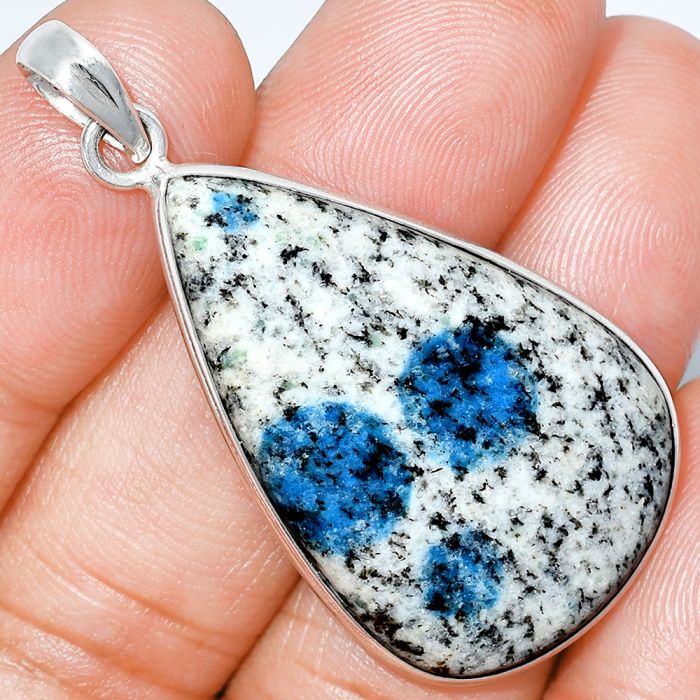 K2 Blue - Azurite In Quartz Pendant SDP153574 P-1001, 22x36 mm