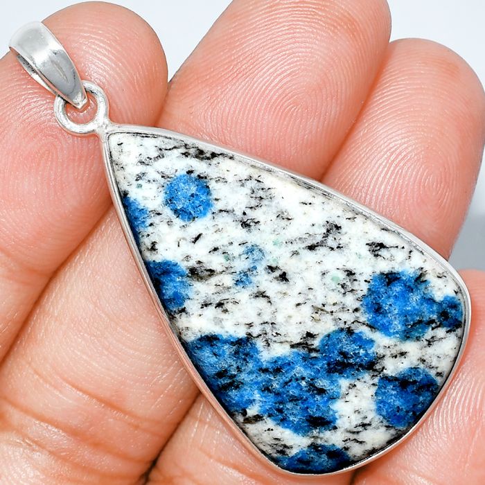 K2 Blue - Azurite In Quartz Pendant SDP153577 P-1001, 24x39 mm