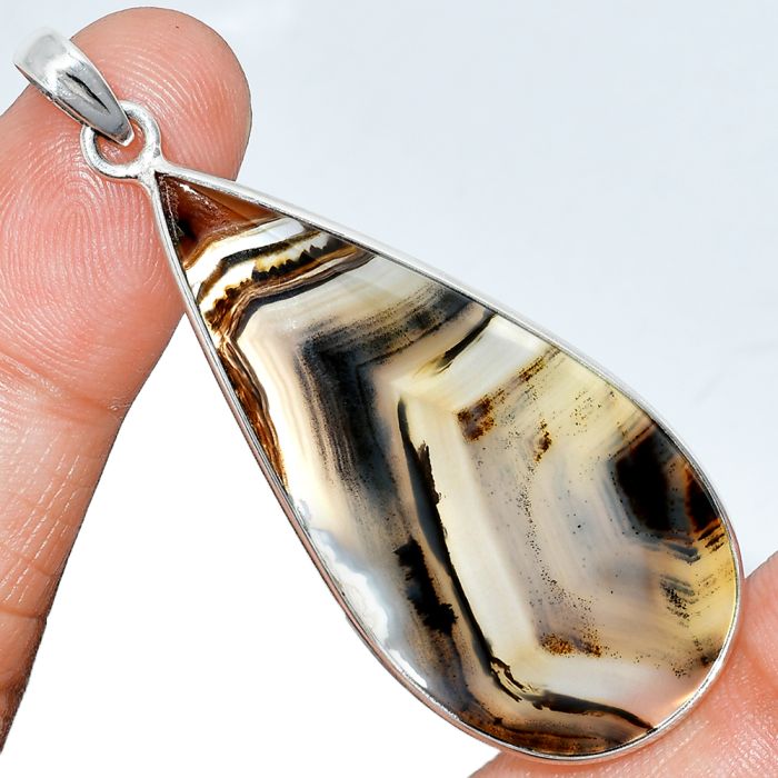 Montana Agate Pendant SDP153589 P-1001, 22x47 mm