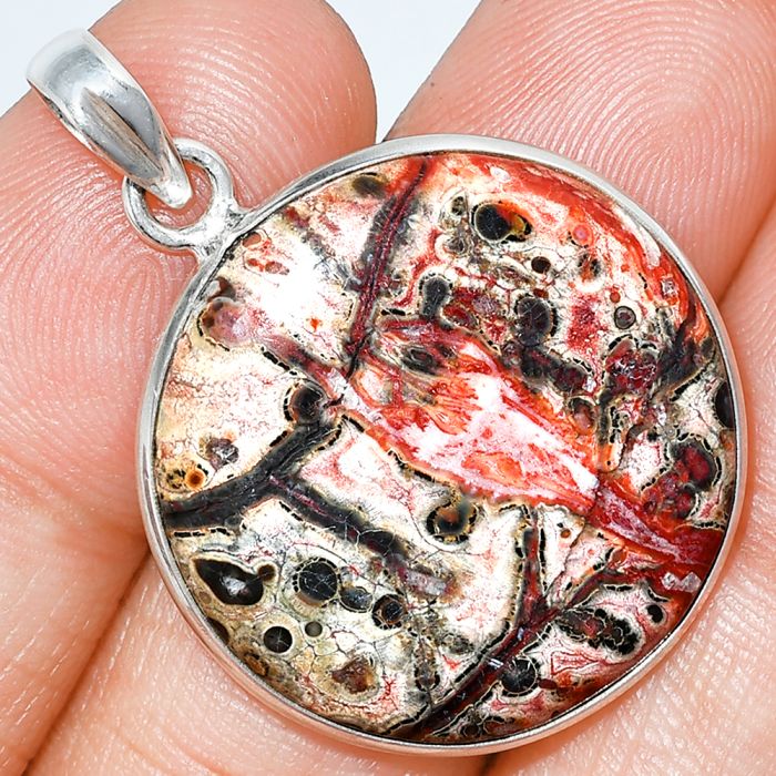 Leopard Skin Jasper Pendant SDP153599 P-1001, 25x25 mm