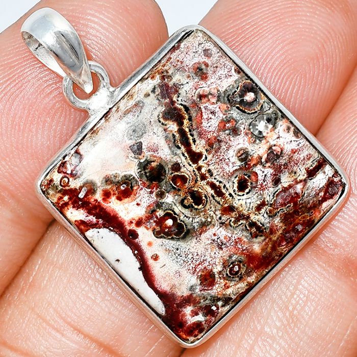 Leopard Skin Jasper Pendant SDP153602 P-1001, 22x22 mm