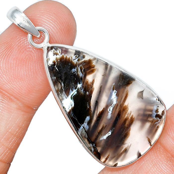 Tube Agate Pendant SDP153610 P-1001, 20x34 mm