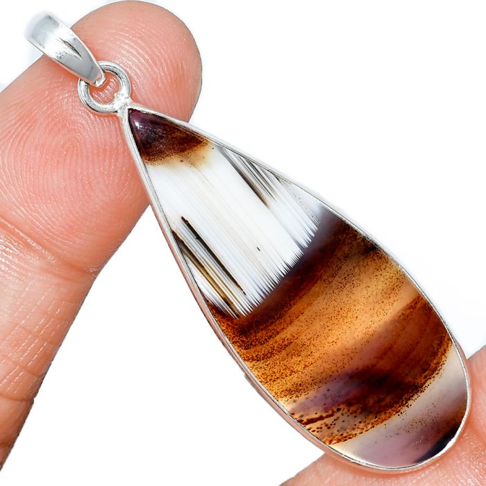 Montana Agate Pendant SDP153633 P-1001, 17x43 mm