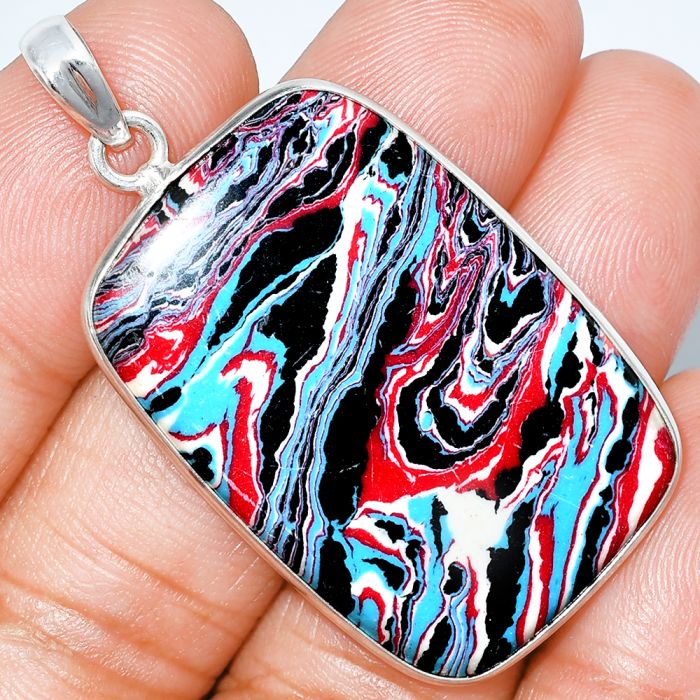 Fordite Detroit Agate Pendant SDP153639 P-1001, 24x36 mm