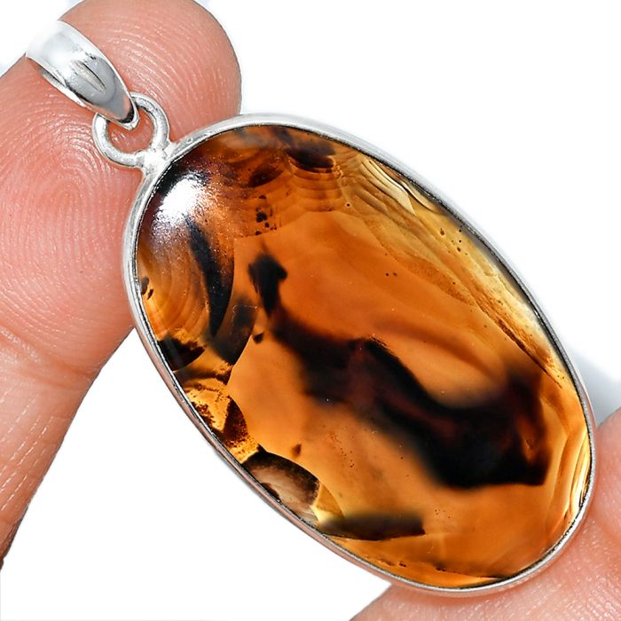 Montana Agate Pendant SDP153646 P-1001, 21x36 mm