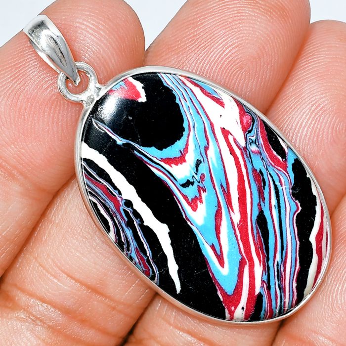 Fordite Detroit Agate Pendant SDP153647 P-1001, 23x36 mm