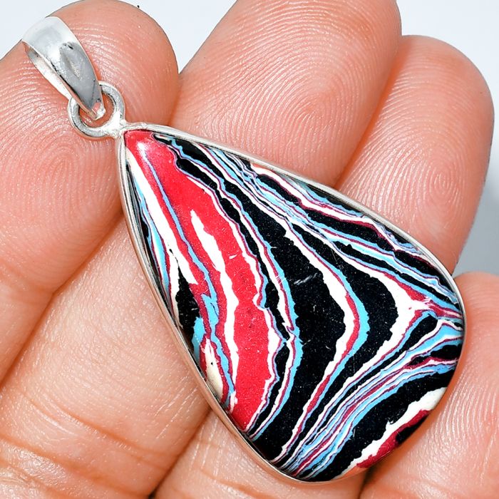 Fordite Detroit Agate Pendant SDP153661 P-1001, 22x36 mm