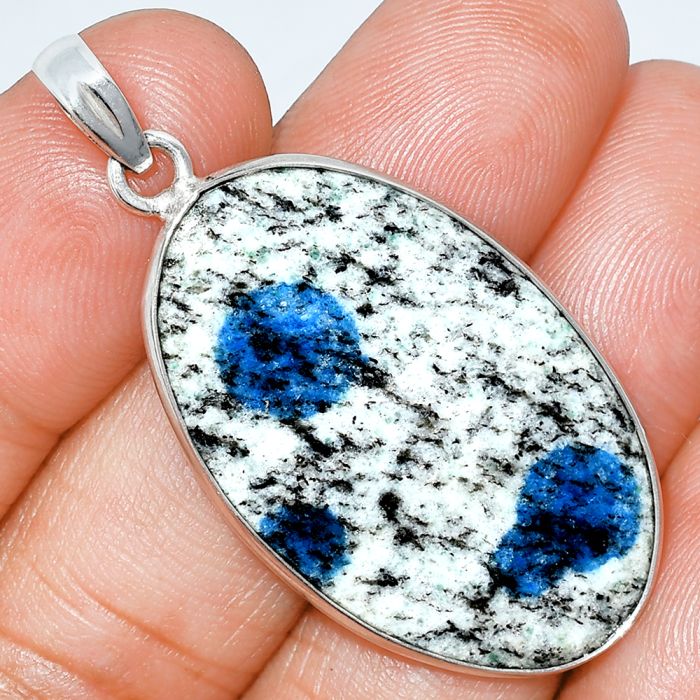 K2 Blue - Azurite In Quartz Pendant SDP153662 P-1001, 21x35 mm