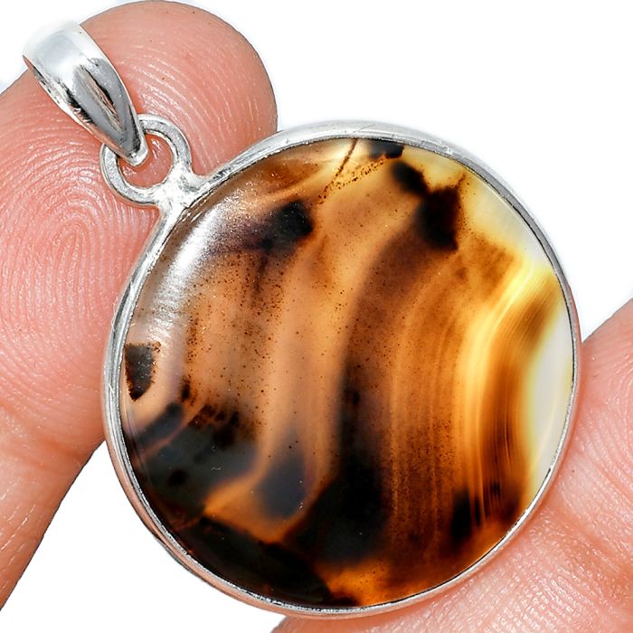 Montana Agate Pendant SDP153664 P-1001, 26x26 mm