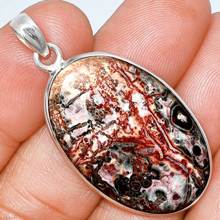 Leopard Skin Jasper Pendant SDP153669 P-1001, 20x33 mm