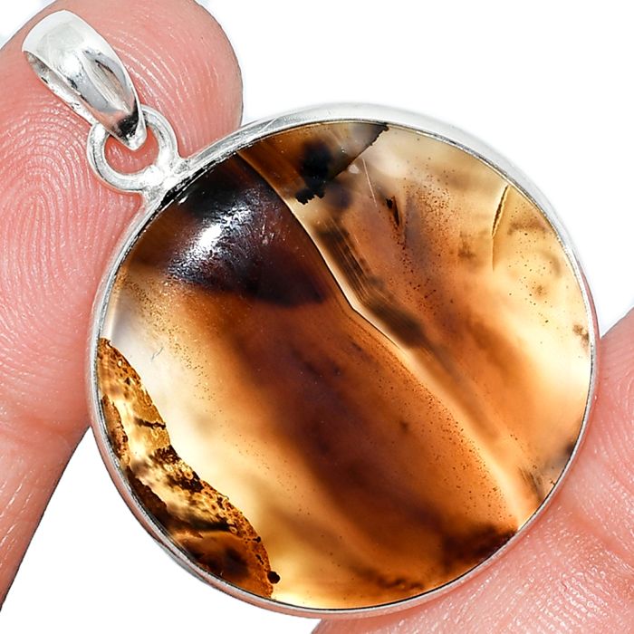 Montana Agate Pendant SDP153681 P-1001, 27x27 mm