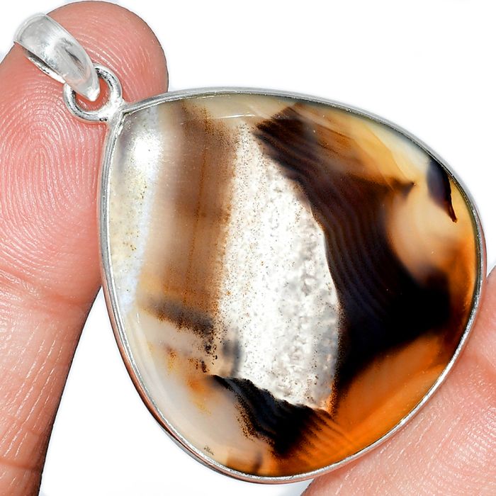 Montana Agate Pendant SDP153687 P-1001, 31x35 mm