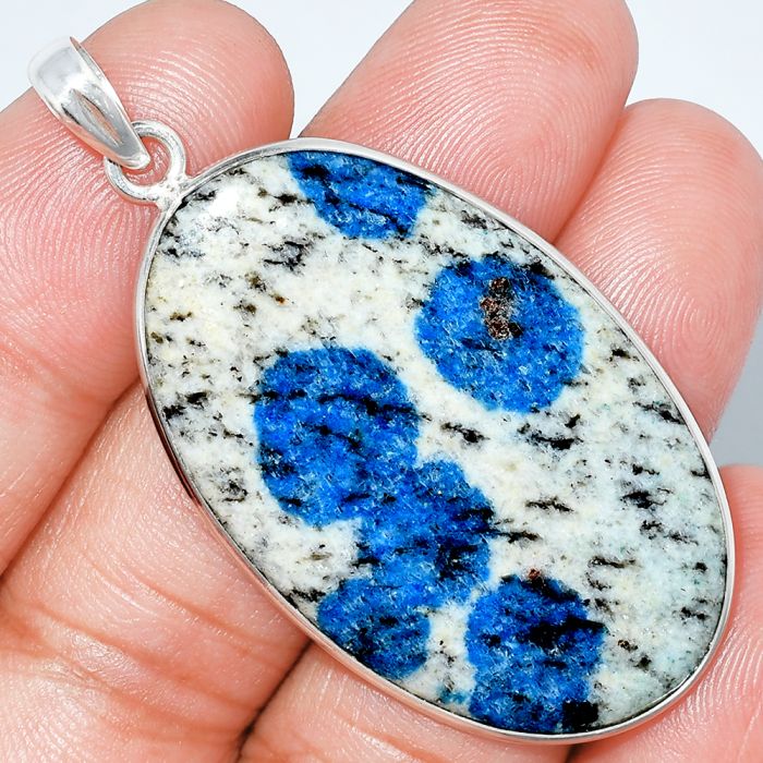 K2 Blue - Azurite In Quartz Pendant SDP153701 P-1001, 26x42 mm