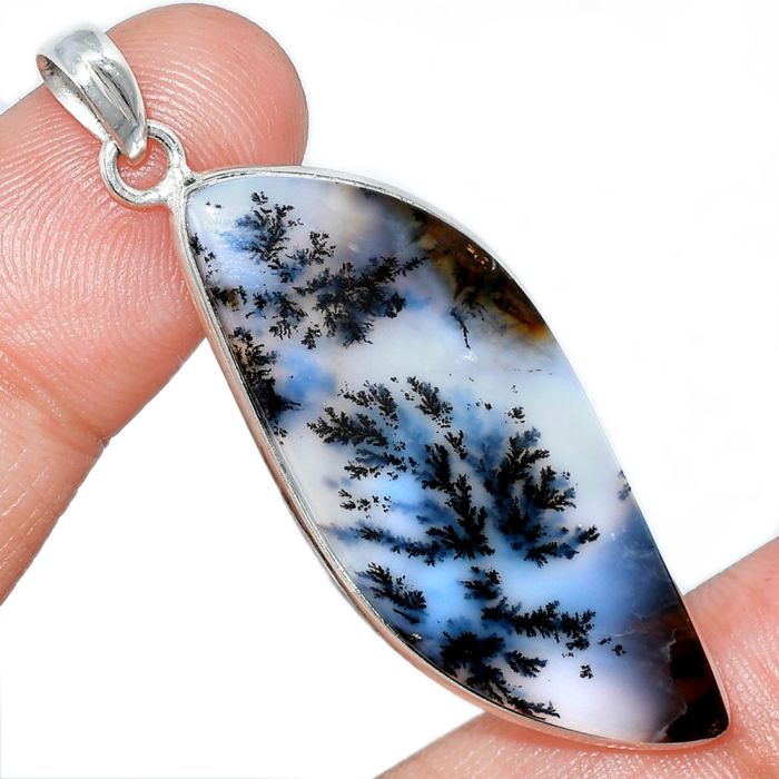 Robinson Ranch Plume Agate Pendant SDP153734 P-1001, 17x45 mm