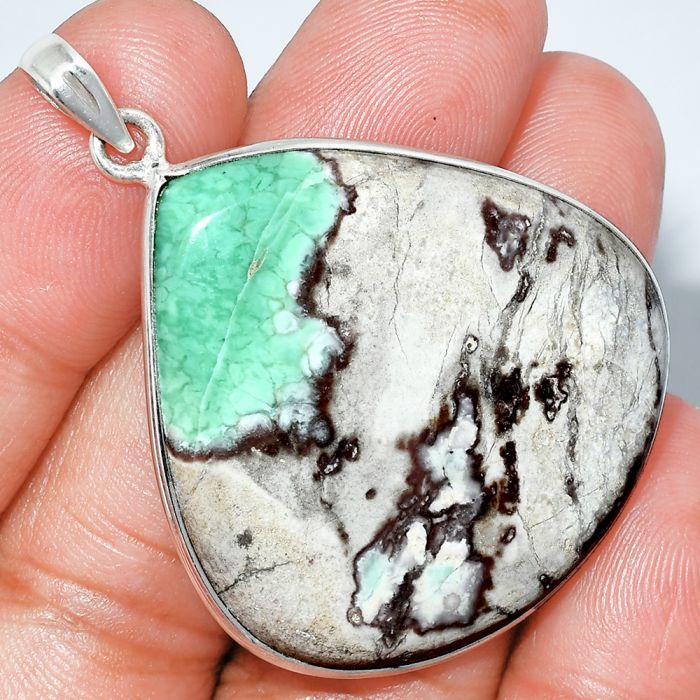 Utah Variscite Pendant SDP153750 P-1001, 35x38 mm