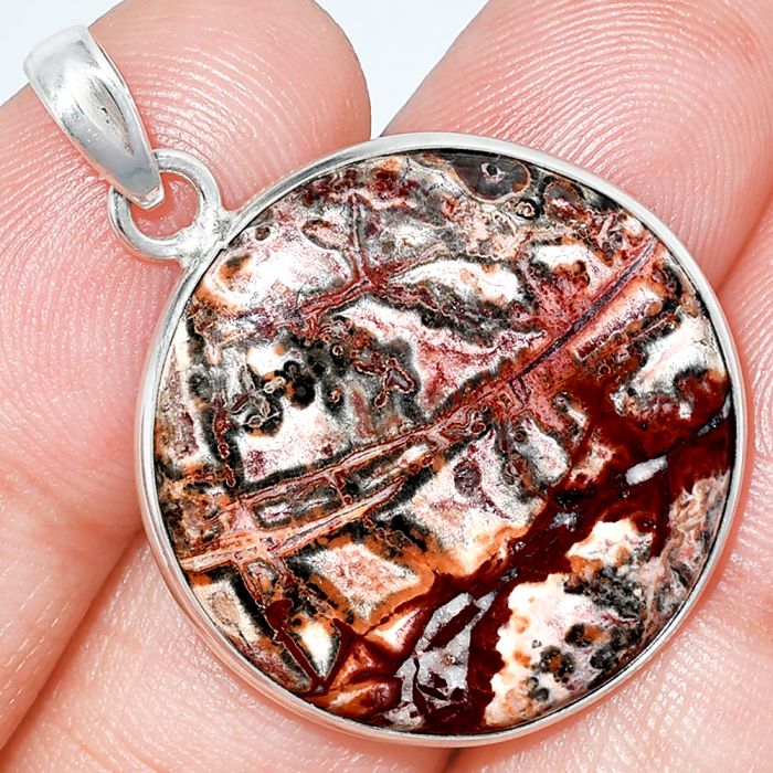 Leopard Skin Jasper Pendant SDP153755 P-1001, 26x26 mm