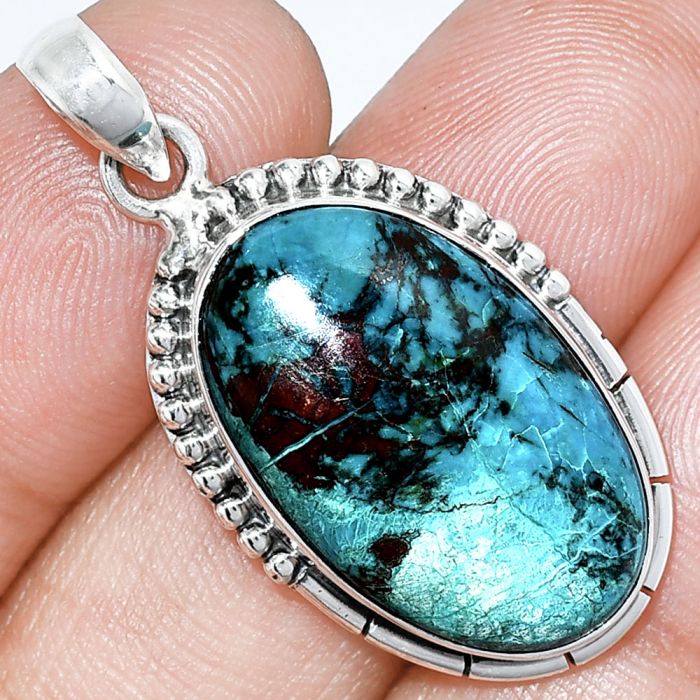 Shattuckite Pendant SDP153772 P-1058, 15x24 mm