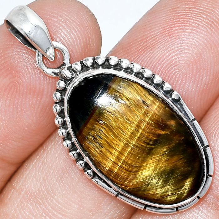 Tiger Eye Pendant SDP153775 P-1058, 14x22 mm