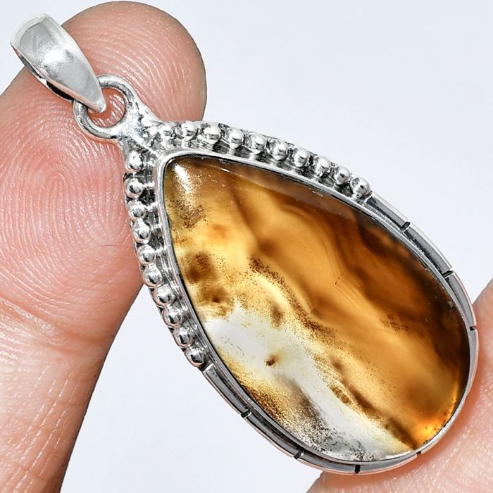 Montana Agate Pendant SDP153779 P-1058, 16x29 mm