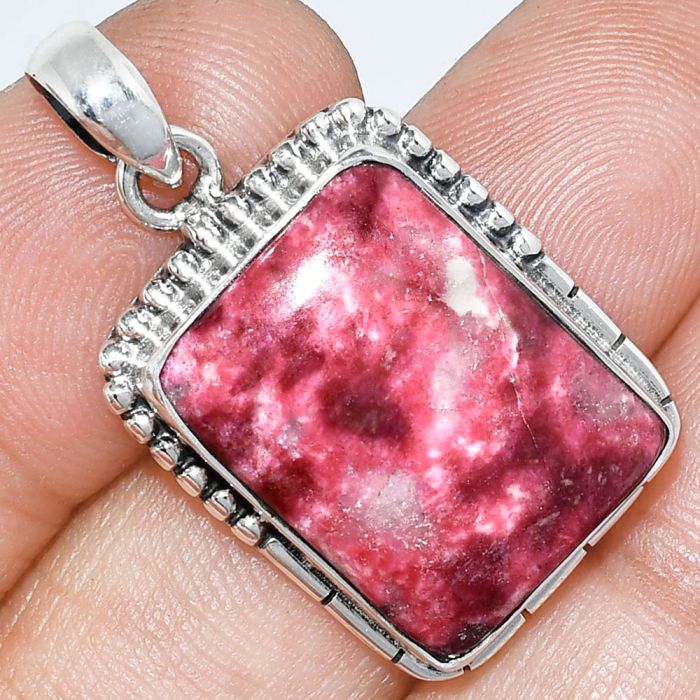 Pink Thulite Pendant SDP153790 P-1058, 15x20 mm