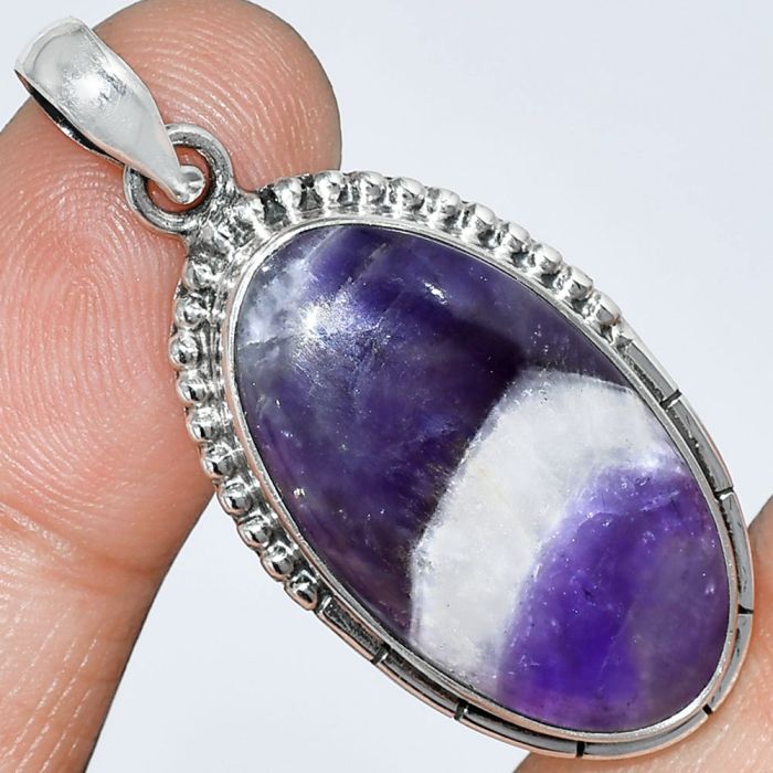 Chevron Amethyst Pendant SDP153798 P-1058, 15x27 mm