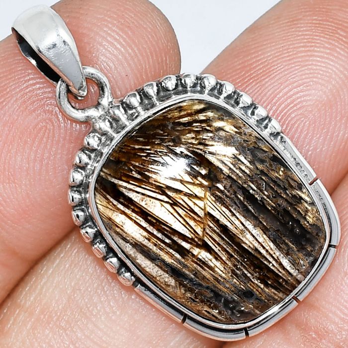 Stick Agate Pendant SDP153809 P-1058, 16x20 mm