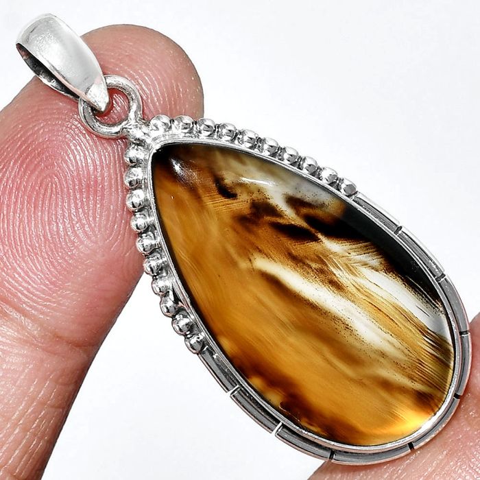 Montana Agate Pendant SDP153818 P-1058, 16x29 mm