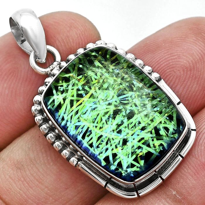 Dichroic Glass Pendant SDP153820 P-1058, 15x20 mm