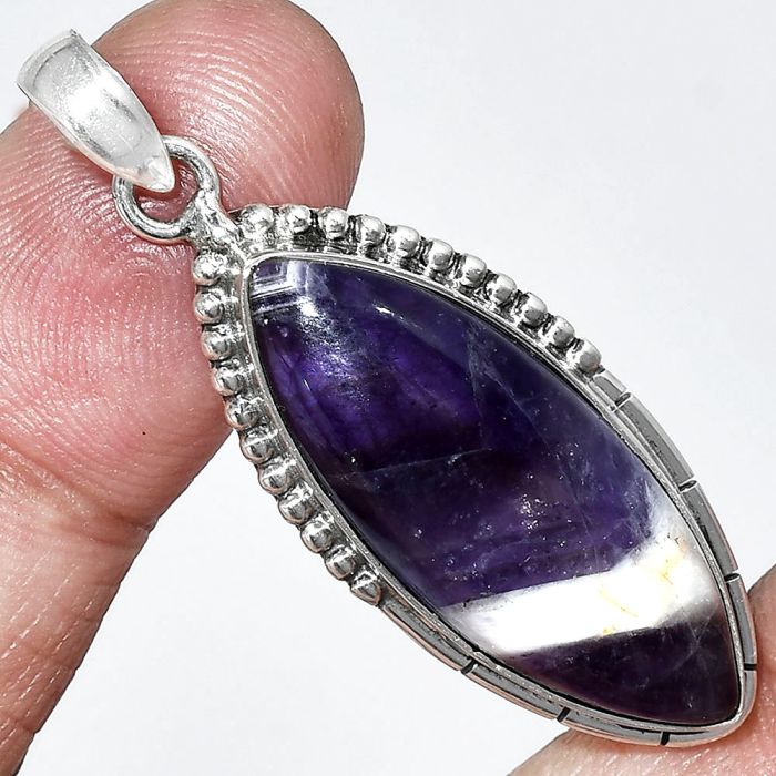 Chevron Amethyst Pendant SDP153824 P-1058, 12x31 mm