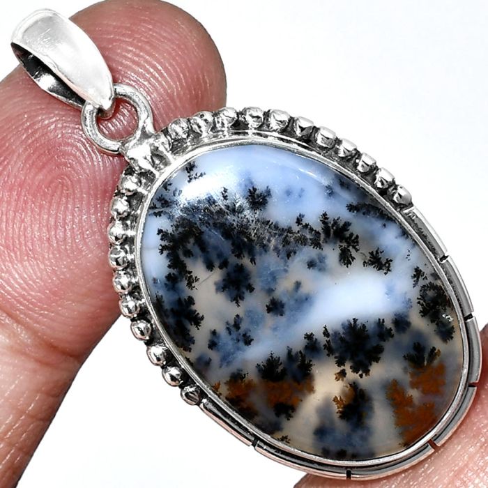 Robinson Ranch Plume Agate Pendant SDP153826 P-1058, 17x25 mm