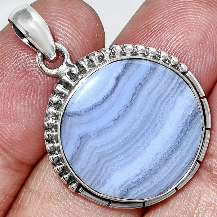 Blue Lace Agate Pendant SDP153838 P-1058, 20x20 mm