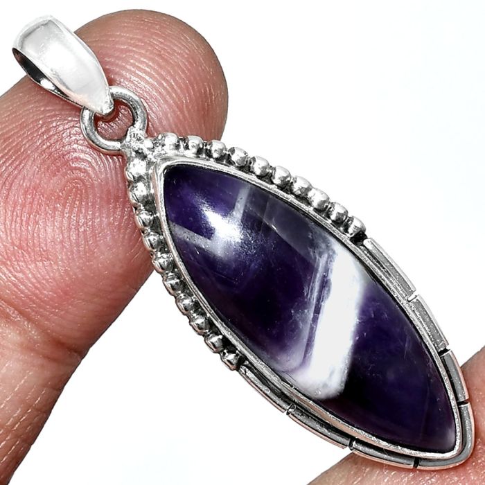 Chevron Amethyst Pendant SDP153839 P-1058, 10x28 mm