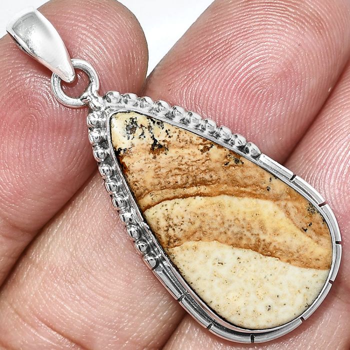 Picture Jasper Pendant SDP153841 P-1058, 15x27 mm