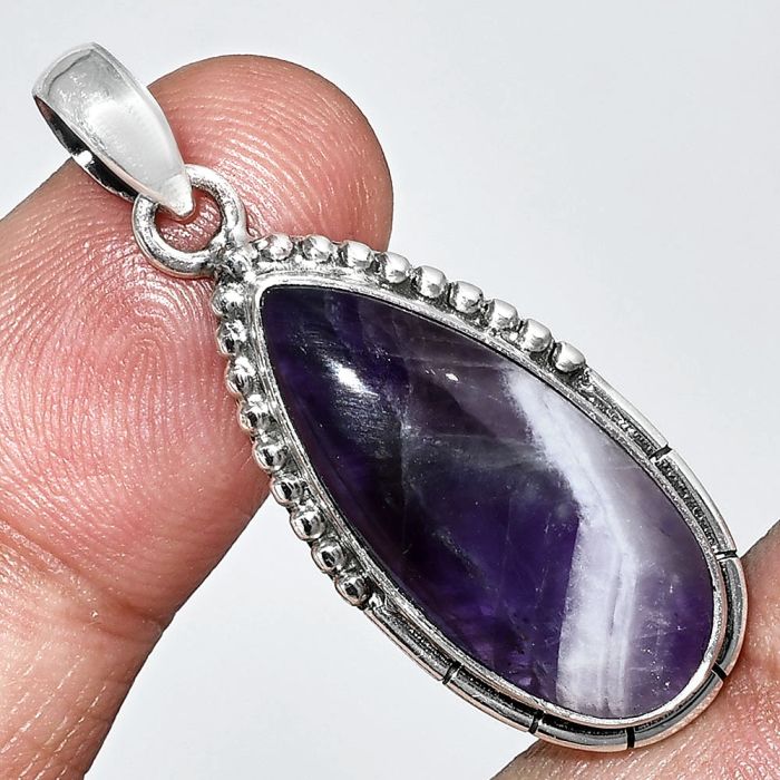 Chevron Amethyst Pendant SDP153850 P-1058, 11x25 mm