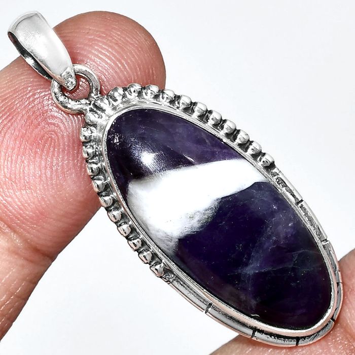 Chevron Amethyst Pendant SDP153852 P-1058, 12x28 mm