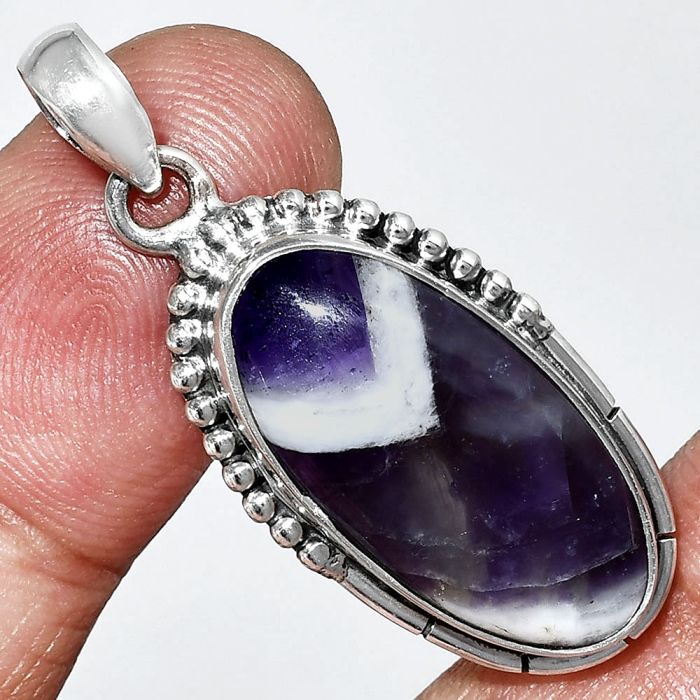 Chevron Amethyst Pendant SDP153858 P-1058, 12x23 mm