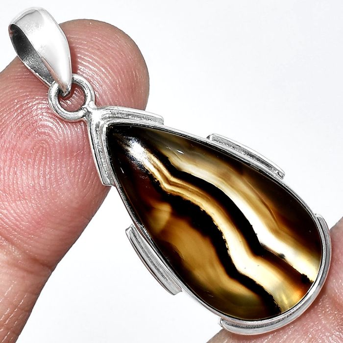 Montana Agate Pendant SDP153876 P-1072, 14x26 mm