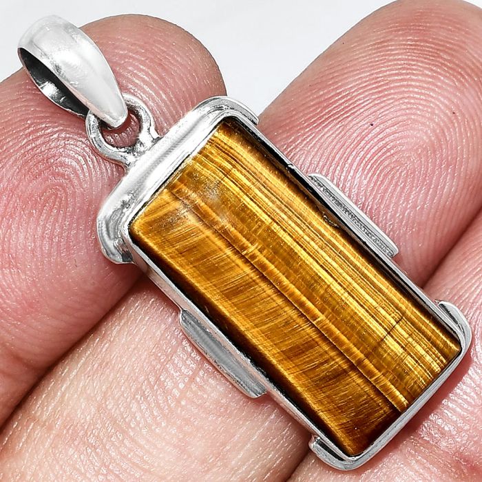 Tiger Eye Pendant SDP153885 P-1072, 11x23 mm