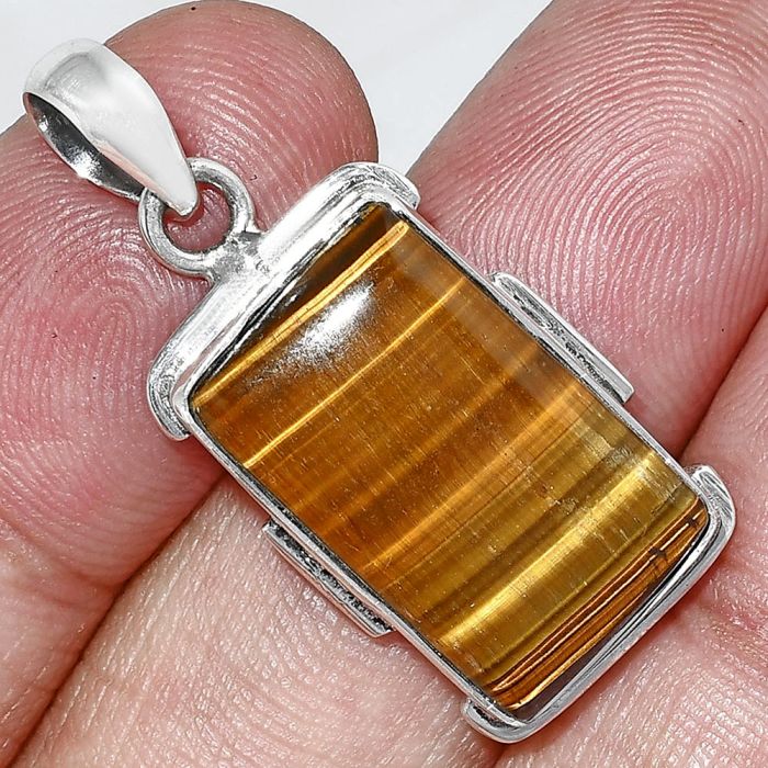 Tiger Eye Pendant SDP153888 P-1072, 12x20 mm