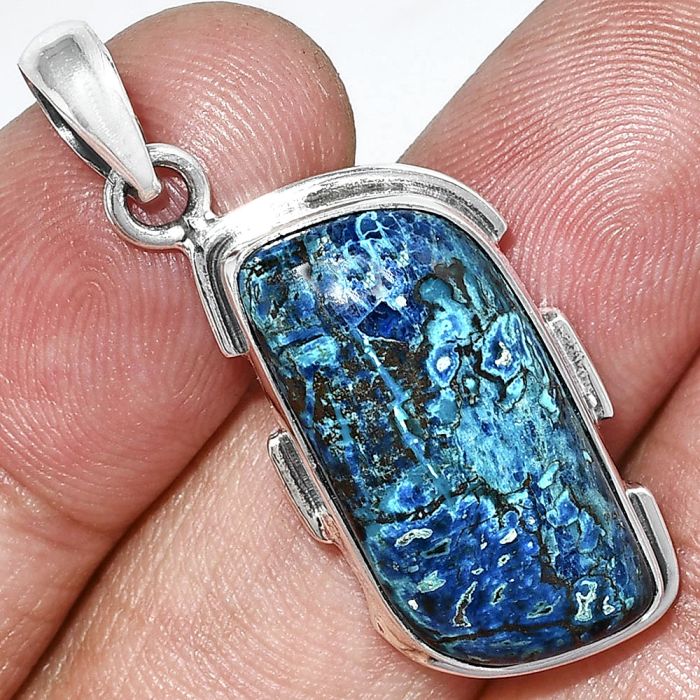 Shattuckite Pendant SDP153902 P-1072, 12x25 mm