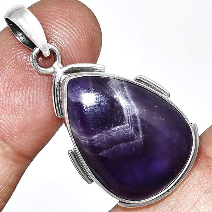 Chevron Amethyst Pendant SDP153903 P-1072, 16x22 mm