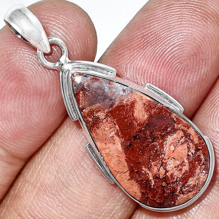 Snake Skin Jasper Pendant SDP153907 P-1072, 14x26 mm