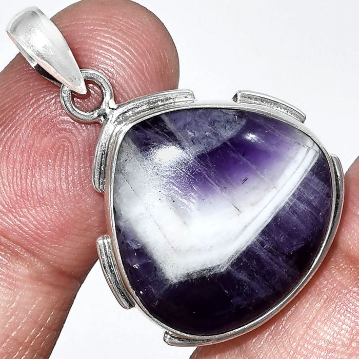 Chevron Amethyst Pendant SDP153917 P-1072, 20x21 mm